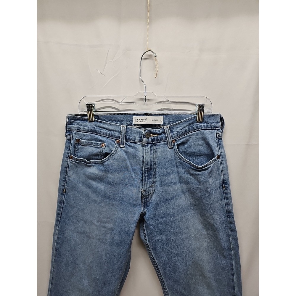 Levi's Mens Blue Relaxed Fit Strauss Signature Stretch Denim Jeans Size 32x32 - Picture 7 of 16
